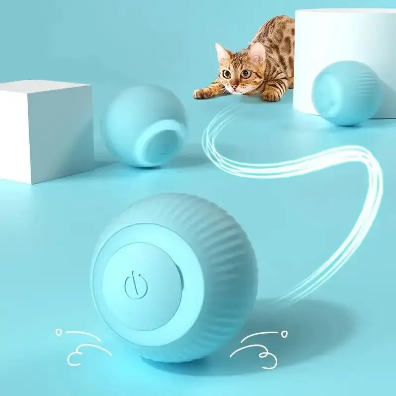 Bola de rolamento para gatos inteligente, brinquedos recarregáveis para gatos, bola de movimento, brinquedos para gatinhos com movimento automático para jogos interativos internos